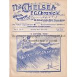 CHELSEA Home programme v Manchester United 26/3/1910. Ex Bound Volume. Generally good