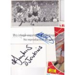 ARSENAL AUTOGRAPHS Several signed white cards and magazine photos including MacDonald, Nelson,