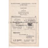 ARSENAL Programme for the away Met Lge match v Dartford 30/4/62. Generally good