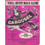 YOU'LL NEVER WALK ALONE Original sheet music from "You'll Never Walk Alone" from 1956 which became