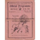 SPURS Programme Tottenham v Bolton Wanderers FA Cup 5th Round 16/2/1935. Small tear at spine and