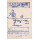 ARSENAL Programme for the away Friendly v. Clacton Town 30/1/1960, very slightly creased.