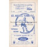 TOTTENHAM HOTSPUR Programme for the away Met. League match v St. Neots Town 9/4/1964, slight