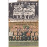 FOOTBALL AUTOGRAPHS 1950'S - 1970'S Approximately 100 multi-signed, but not complete, team group