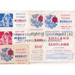 ENGLAND / SCOTLAND A collection of 5 England v Scotland wartime programmes at Wembley 4/10/1941 (