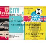 BRITISH CLUBS V FOREIGN Over 50 programmes from 1960's onwards inc. Dynamo Tblisi v Liverpool 3/10/