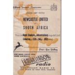 NEWCASTLE UNITED Programme for the away Friendly v South Africa in the Rand Stadium, Johannesburg