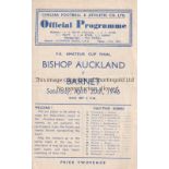 1946 AMATEUR CUP FINAL / BARNET AUTOGRAPHS Programme for Bishop Auckland v Barnet 20/4/1946 at