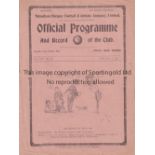 TOTTENHAM HOTSPUR V ARSENAL 1921 Programme for the London Combination match at Tottenham 1/1/1921,