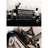 BRAZIL / GILMAR AUTOGRAPH Three 9" X 7" B/W press photographs with stamps on the reverse of the