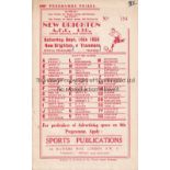 NEW BRIGHTON / FINAL LEAGUE SEASON Home programme for the League match v Tranmere 16/9/1950,