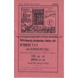 MIDDLESBROUGH V ARSENAL 1933 Programme for the League match at Middlesbrough 8/4/1933. Generally