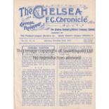 CHELSEA V ARSENAL 1913 Programme for the South Eastern League match at Chelsea 22/11/1913. Ex-