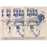 BRADFORD PARK AVENUE Five home programmes for 1949/50 season v Brentford, Coventry scores entered,