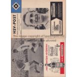 ARSENAL Two away programmes for the Friendly v. Hamburg SV 17/8/1963. Official programme and