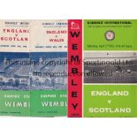 ENGLAND A collection of 80 England Home programmes 1954-1990 to include Schoolboys Internationals