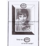 GEORGE BEST A 12" shop window / counter display for Cookstown Sausages with a black & white portrait