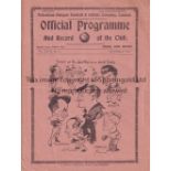 SPURS Programme Tottenham v Portsmouth 27/10/1934. Fair to generally good