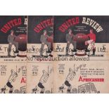 MANCHESTER UNITED Eight home programmes 47-48 v Preston NE in the League and FA Cup and v Wolves.