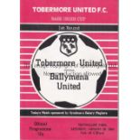 GEORGE BEST Programme for Tobermore Utd. V Ballymena Utd. 28/1/1984 Irish Cup in which Best appeared