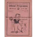 SPURS Programme Tottenham v Arsenal 6/3/1935. Light horizontal fold. Tear at lower front cover. Fair