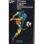 1974 WORLD CUP WEST GERMANY Official Tournament programme in German. Slight creases on cover.