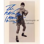 HECTOR "MACHO" CAMACHO AUTOGRAPH A B/W 10" X 8" photo of the Champion at 3 weights who was killed in