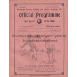 TOTTENHAM HOTSPUR V ARSENAL 1910 Programme for the League match at Tottenham 3/12/1910, small tape