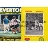 EVERTON Home and away programmes for both UEFA Cup matches Everton v Dukla Prague 18/10/1978 and 1/