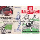 ARSENAL Seventeen away programmes for season 1950/1 v Derby punched holes, Huddersfield, Newcastle