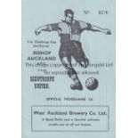 BISHOP AUCKLAND V SCUNTHORPE UNITED 1955 FA CUP Programme for the FA Cup tie at Bishop Auckland 10/