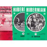 GEORGE BEST Three programmes including Best on the line-up page for Hibernian at home v St. Mirren