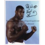FRANK BRUNO AUTOGRAPH A colour 10" X 8" photo hand signed in black marker. Good