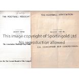FA CUP A collection of FA documents featuring a list of entries and qualifying matches for the