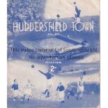 HUDDERSFIELD TOWN V ARSENAL 1938 Programme for the League match at Huddersfield 3/9/1938, slightly