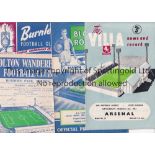 ARSENAL Over 130 different away League and Cup programmes from the 1960's. 1960/1 X 18, 1961/2 X 18,