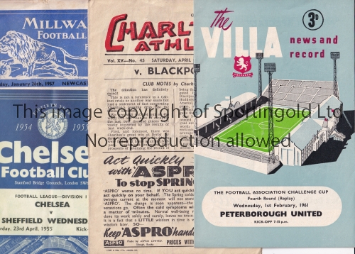 PROGRAMME MISCELLANY Twenty one programmes 1948-2015 to include Charlton v Blackpool 1947/48, Past v