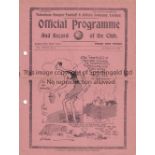 SPURS Five Tottenham home programmes from the 1934/35 season v Preston North End , Aston Villa ,