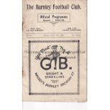 BURNLEY Home programme v Manchester United 10/4/1936. Lacks staples due to rust. Team changes in