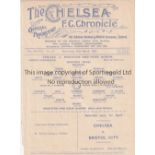 CHELSEA Single sheet home programme v. Brighton Reserves 29/3/1933, ex-binder. Generally good