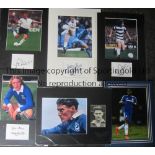 FOOTBALL SIGNED MOUNTS A collection of 26 mounted photos all signed mostly modern players but