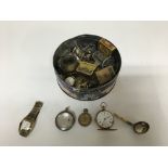 A group of watch and clock spares to include some pocket watches and watches.A/F.