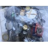 A bag of coins various