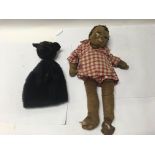 A vintage Norah Wellings doll a/f and a vintage Bl