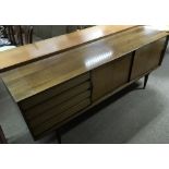 A vintage, Danish modern design rosewood sideboard