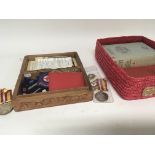 A collection of Red Cross Medals badges and vintag