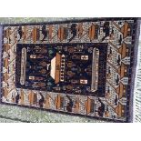 An unusual Middle Eastern rug with military symbol