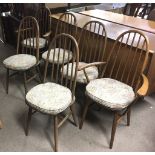 A set of six Ercol style Windsor style chairs incl