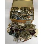 A collection of costume jewellery, watches etc.