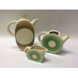 A group of three Clarice Cliff Wilkinson items to